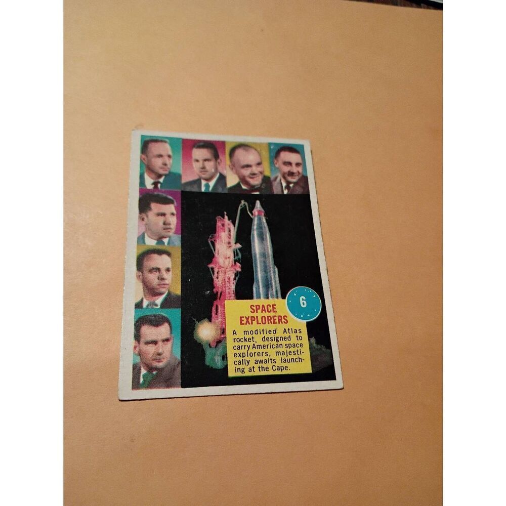 Vintage 1963 Topps NASA Astronaut Trading Card #6 Space Explorers NASA Astronaut